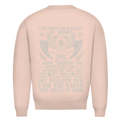 Herren Premium Bio Sweatshirt in Rosa mit I Fly Upon Design auf dem Rücken