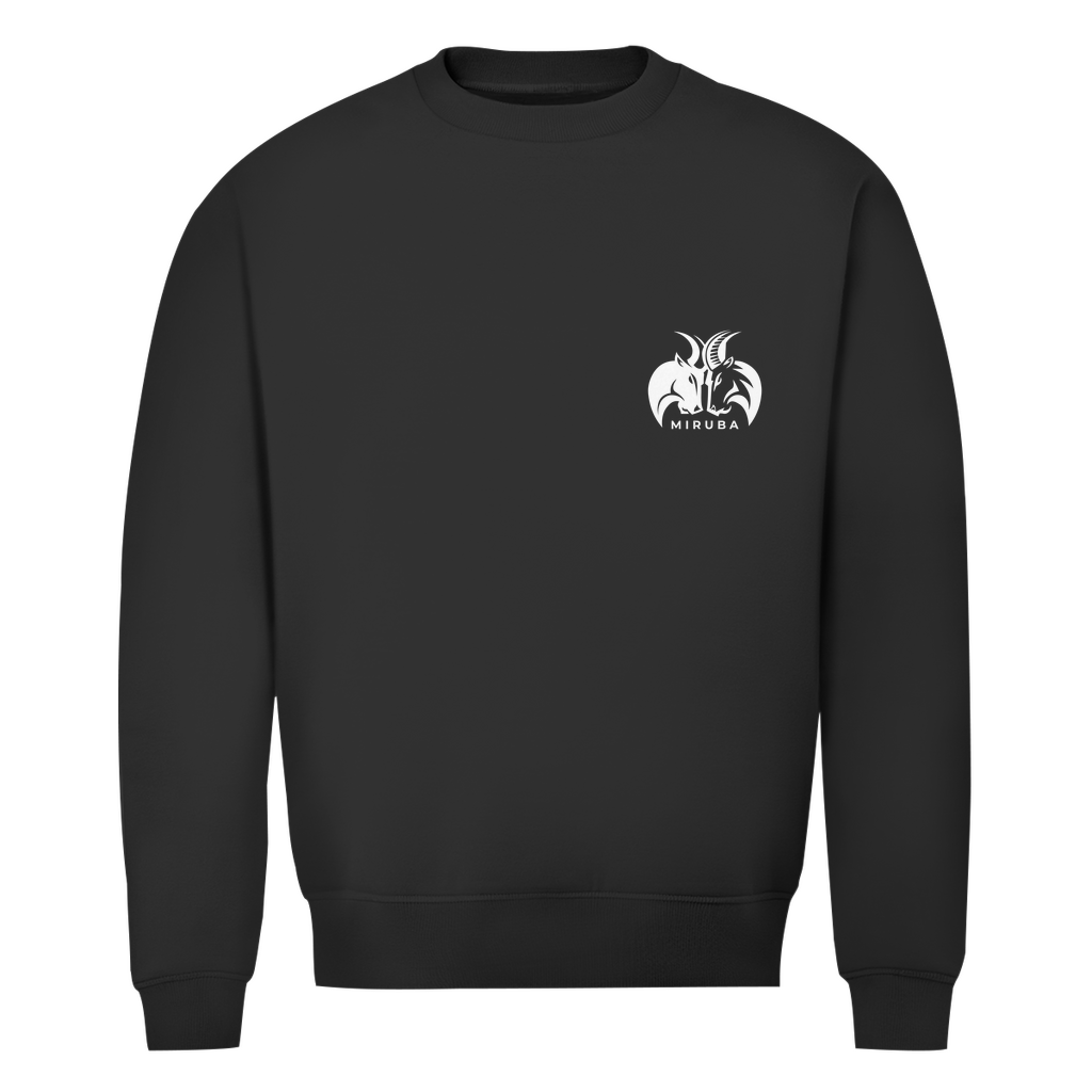 Herren Premium Bio Sweatshirt in Schwarz mit MIRUBA Logo auf der Brust