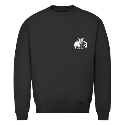 Herren Premium Bio Sweatshirt in Schwarz mit MIRUBA Logo auf der Brust