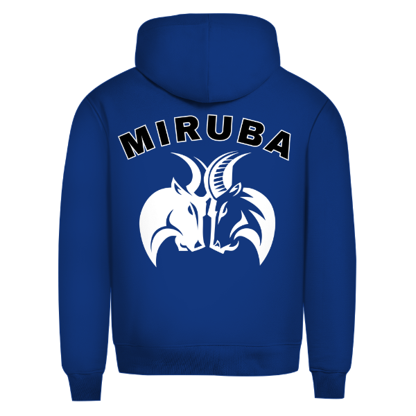 Herren Premium Bio Hoodie Logo MIRUBA Schwarz und Weiß