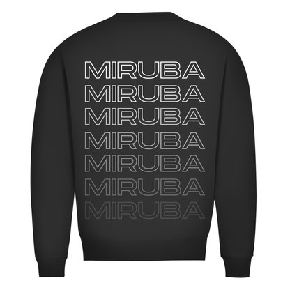 Herren Premium Bio Sweatshirt in Schwarz mit MIRUBA Schriftzug auf dem Rücken