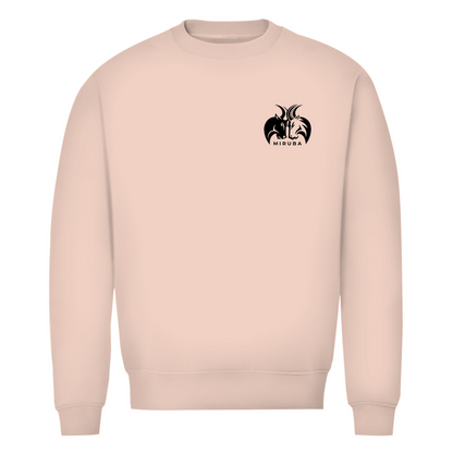 Herren Premium Bio Sweatshirt in Rosa mit kleinen MIRUBA Logo auf der Brust