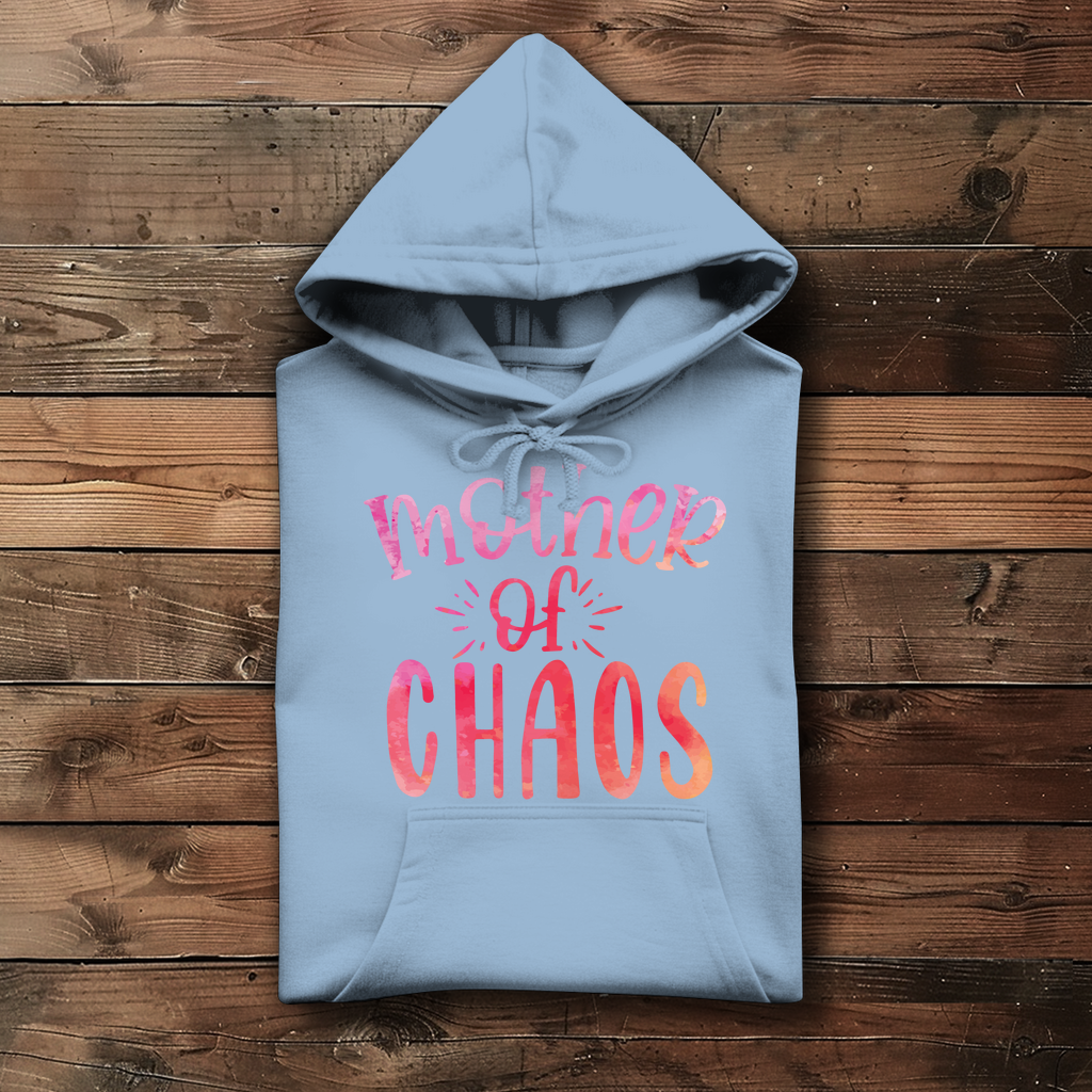 Damen Hoodie mit Mother of Chaos Motiv in Himmelblau