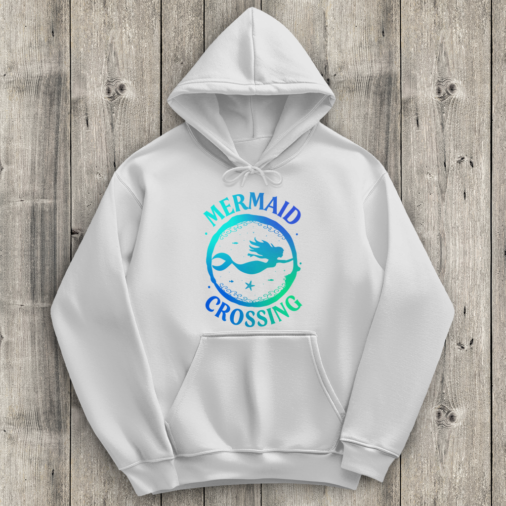 Damen Promo Hoodie mit Mermaid Crossing Design in Weiß