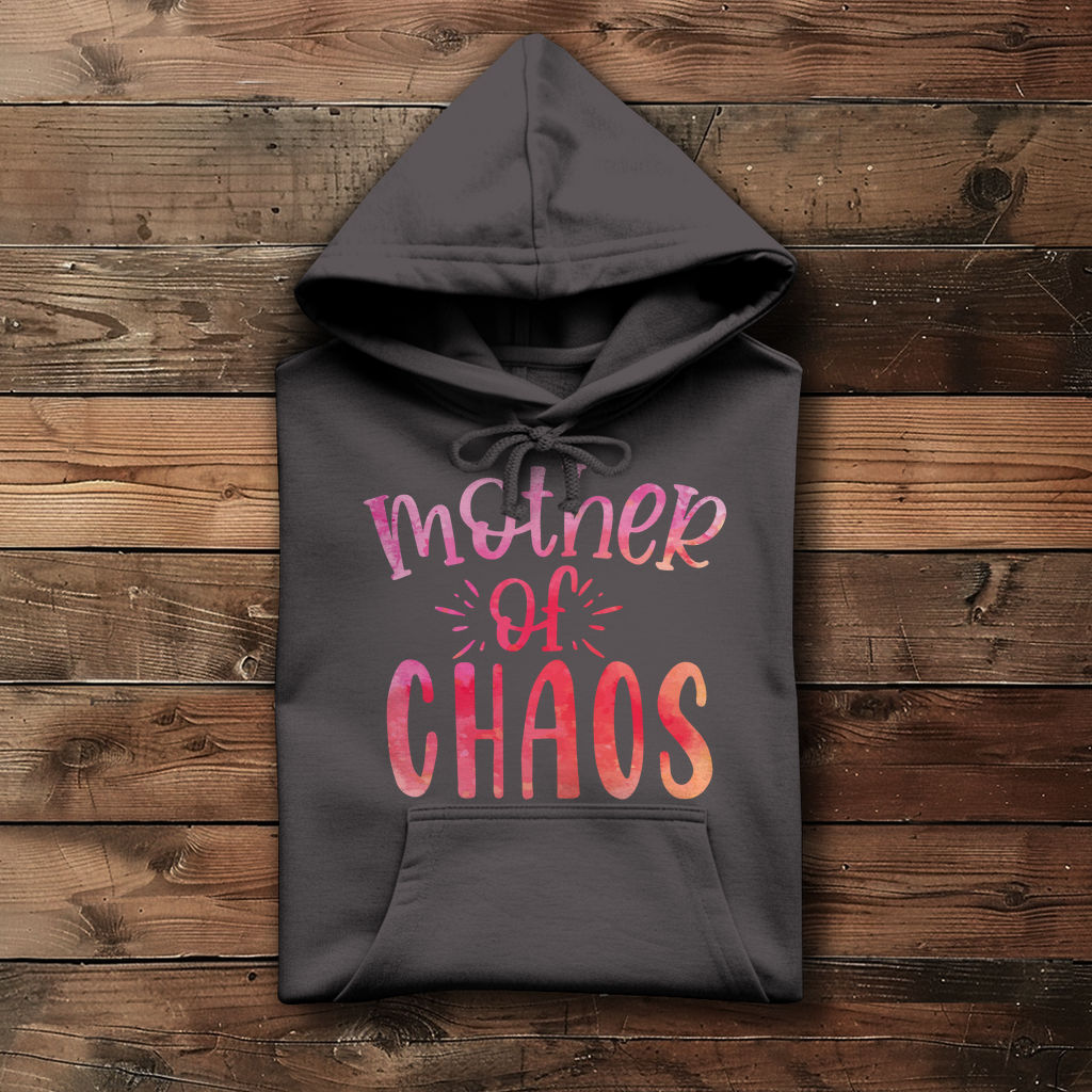 Damen Hoodie mit Mother of Chaos Motiv in Dunkelgrau