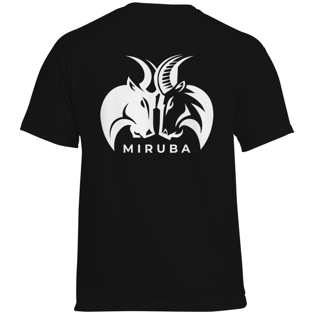 Herren Promo T-Shirt in Schwarz mit großem MIRUBA Logo auf dem Rücken