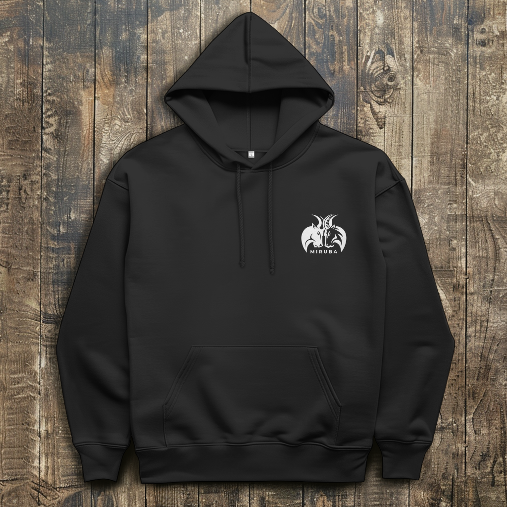 Herren Hoodie mit MIRUBA Logo in Schwarz