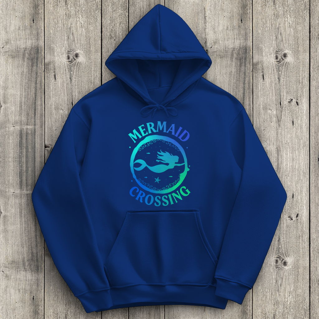 Damen Promo Hoodie mit Mermaid Crossing Design in Royalblau