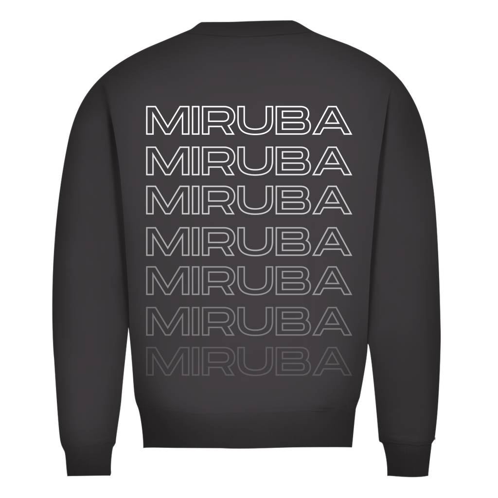 Herren Premium Bio Sweatshirt in Asphalt mit MIRUBA Schriftzug auf dem Rücken