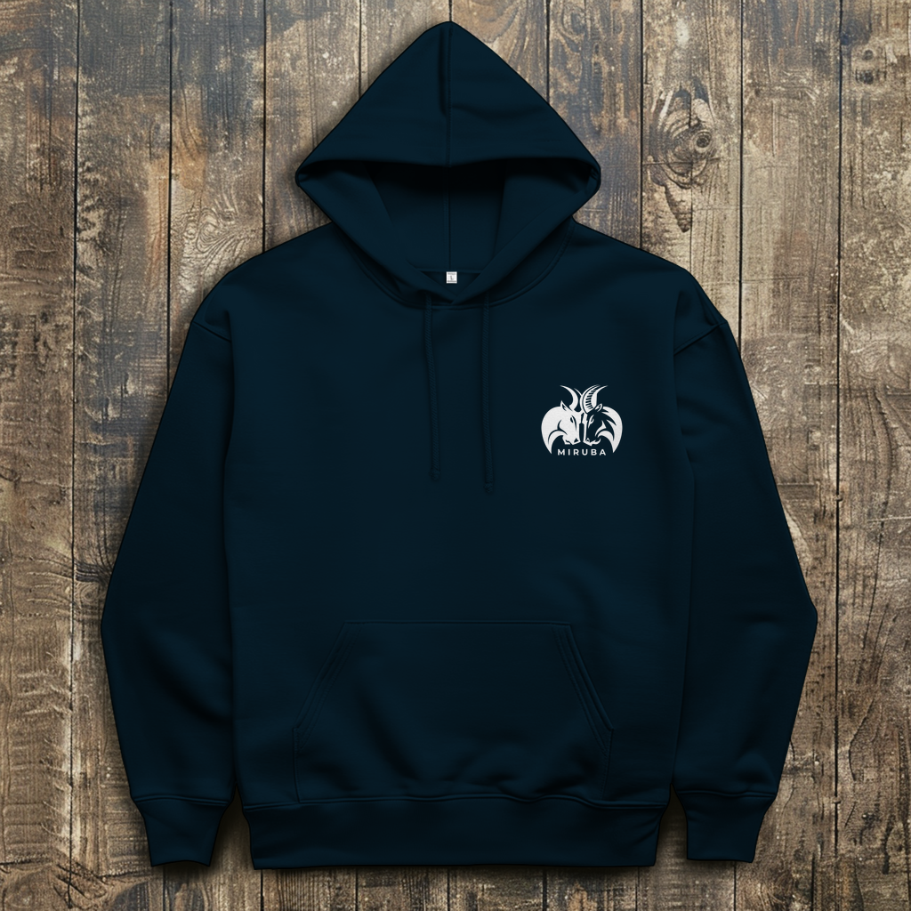 Herren Hoodie mit MIRUBA Logo in Marinblau