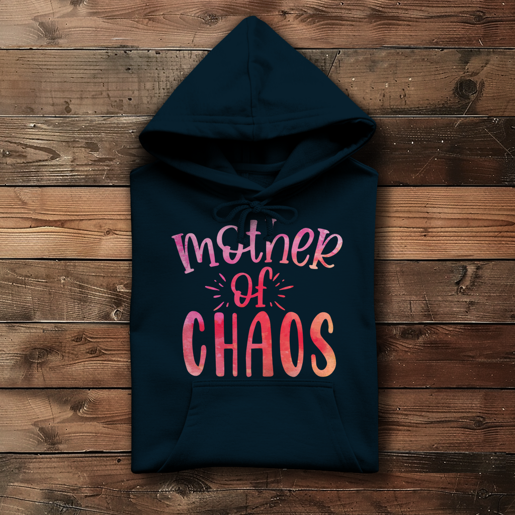 Damen Hoodie mit Mother of Chaos Motiv in Marineblau