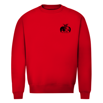 Herren Premium Bio Sweatshirt in Rot mit kleinen MIRUBA Logo auf der Brust