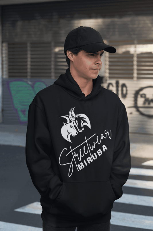 Oversize Hoodie Ohne Kordel Streetwear weiß - MIRUBA 