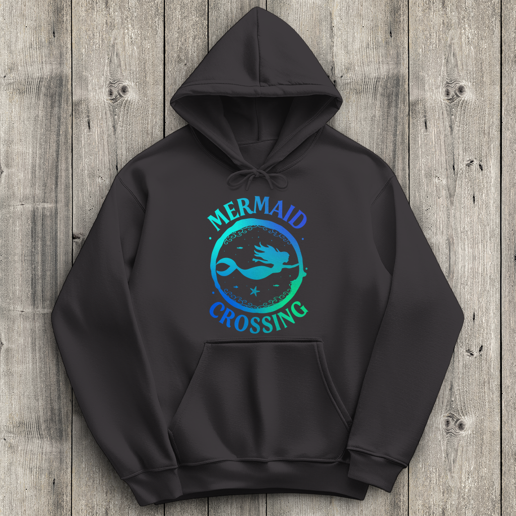 Damen Promo Hoodie mit Mermaid Crossing Design in Dunkelgrau