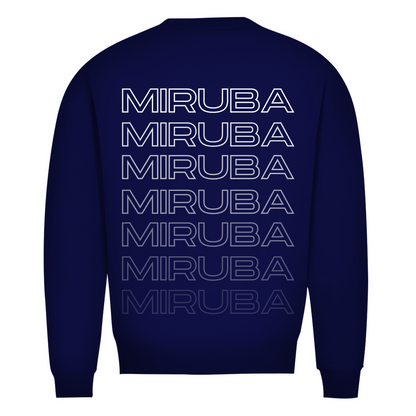 Herren Premium Bio Sweatshirt in Marineblau mit MIRUBA Schriftzug auf dem Rücken