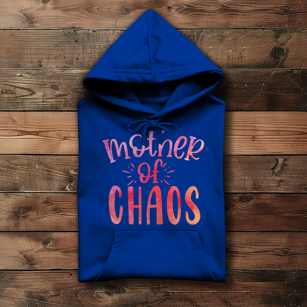 Damen Hoodie mit Mother of Chaos Motiv in Royalblau