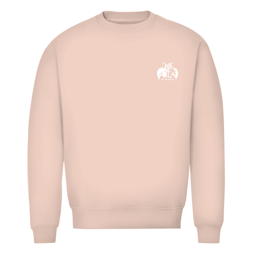 Herren Premium Bio Sweatshirt in Rosa mit kleinem MIRUBA Logo auf der Brust