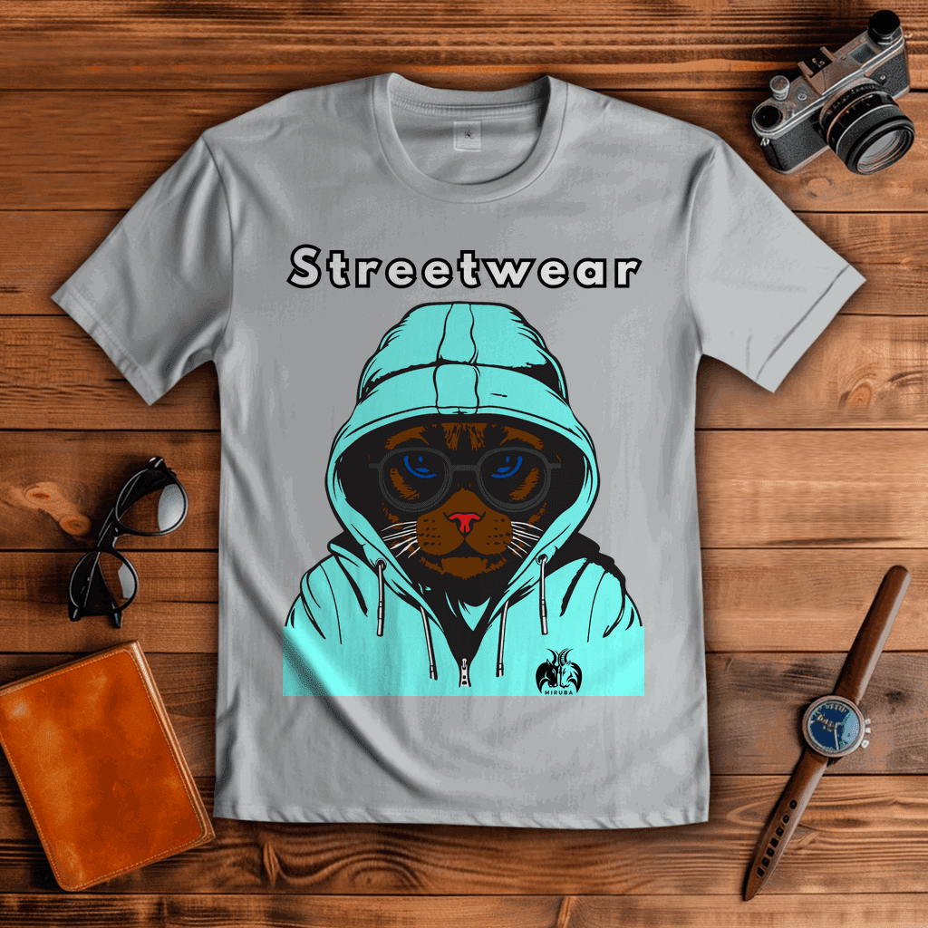 Herren T-Shirt Streetwear Katze - MIRUBA 